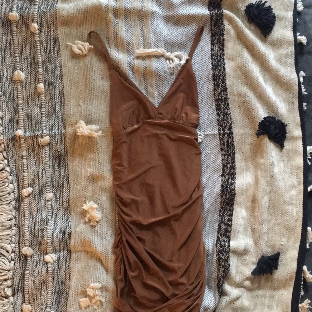 Missguided Bronze Bodycon Dress
